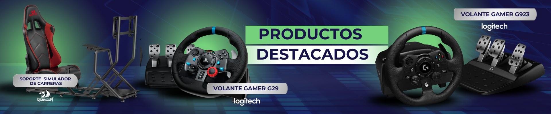 Productos destacados - Volantes gamer Logitech G29 y G923